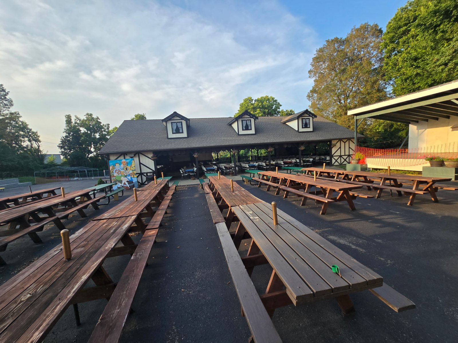 Biergarten Seating Awaits